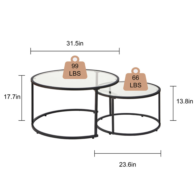 Mercer41 Malikye Nesting Coffee Table & Reviews Wayfair
